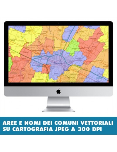 Mappa stradale con comuni della provincia di...