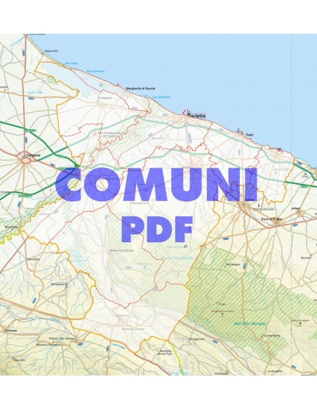 Mappa stradale con comuni della provincia di Barletta pdf