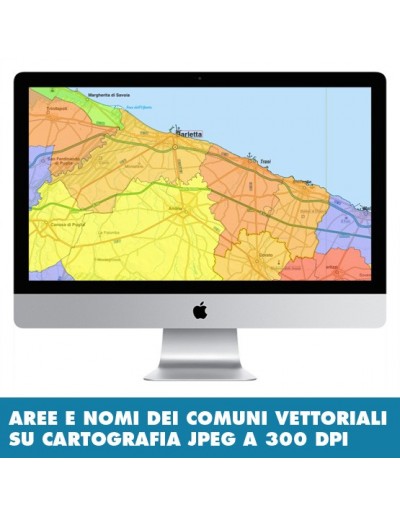 Mappa stradale con comuni della provincia di...