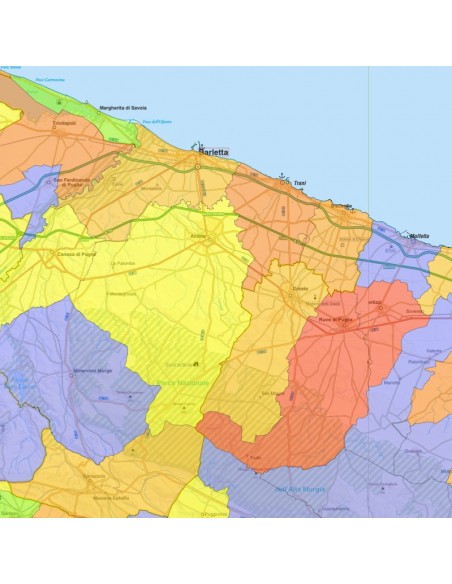 Mappa stradale con comuni della provincia di Barletta pdf