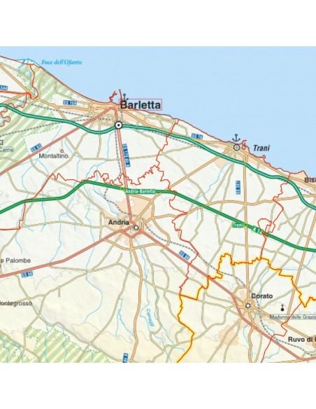 Mappa stradale con comuni della provincia di Barletta pdf