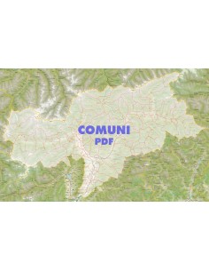Mappa stradale con comuni della provincia di...