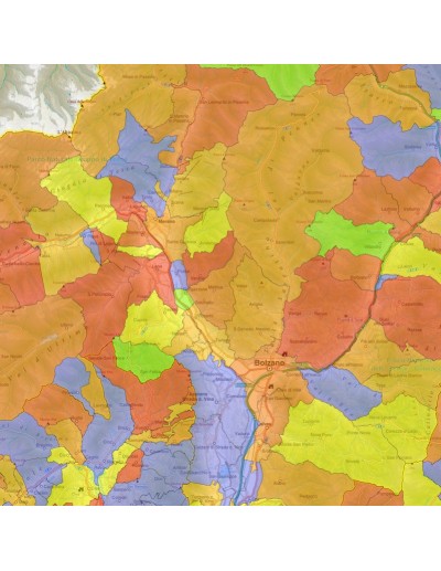 Mappa stradale con comuni della provincia di...