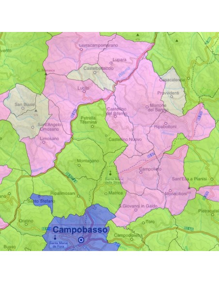 Mappa stradale con comuni della provincia di Campobasso pdf