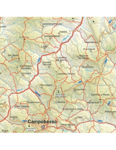 Mappa stradale con comuni della provincia di...