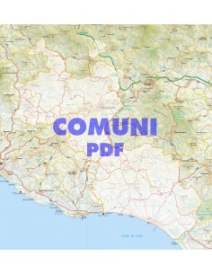 Mappa stradale con comuni della provincia di...