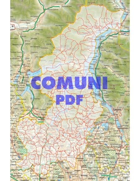 Mappa stradale con comuni della provincia di Como pdf