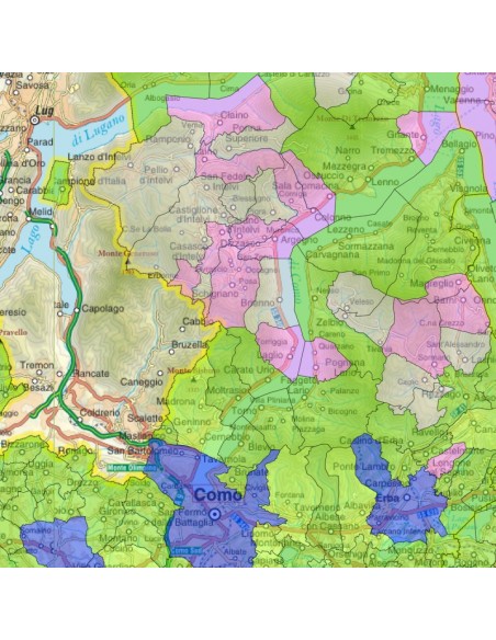 Mappa stradale con comuni della provincia di Como pdf