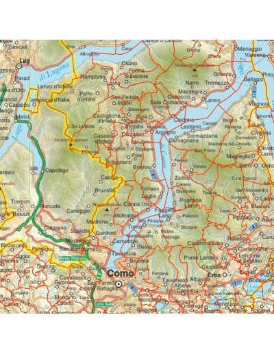 Mappa stradale con comuni della provincia di...