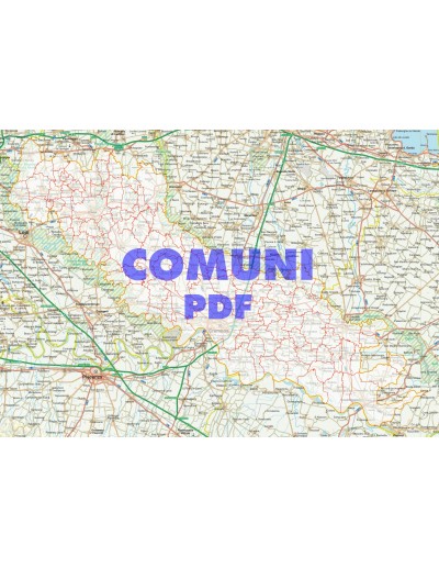 Mappa stradale con comuni della provincia di...