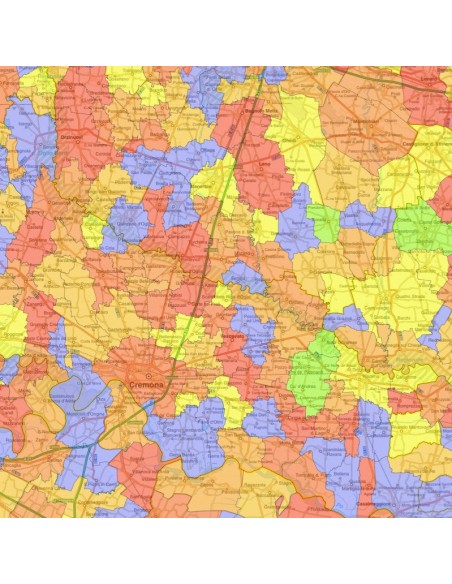 Mappa stradale con comuni della provincia di Cremona pdf
