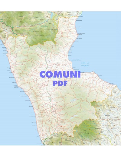 Mappa stradale con comuni della provincia di Cosenza pdf
