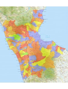 Mappa stradale con comuni della provincia di Cosenza pdf 2