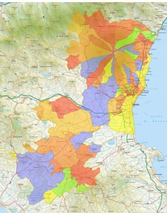 Mappa stradale con comuni della provincia di Catania pdf 2