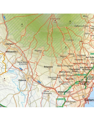 Mappa stradale con comuni della provincia di...