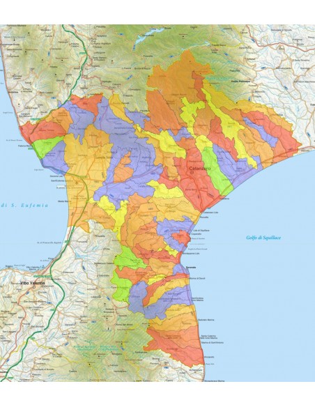 Mappa stradale con comuni della provincia di Catanzaro pdf