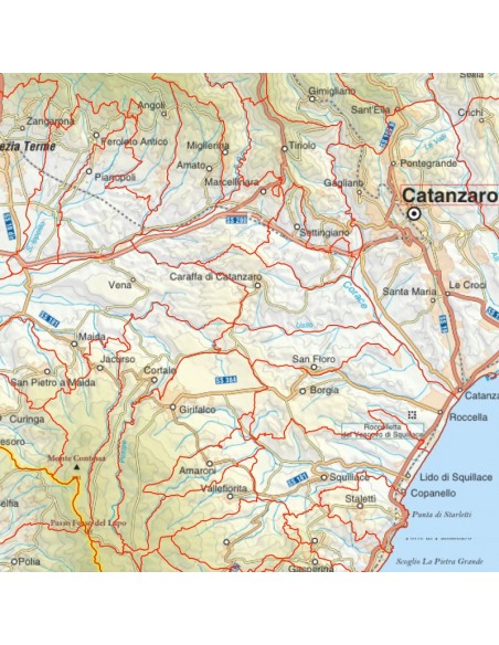 Mappa stradale con comuni della provincia di Catanzaro pdf