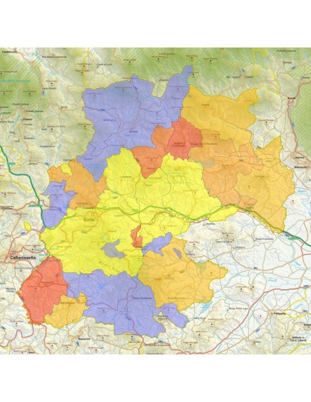Mappa stradale con comuni della provincia di Enna pdf