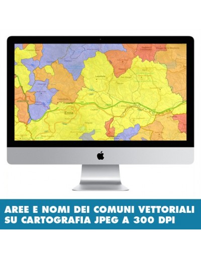 Mappa stradale con comuni della provincia di...