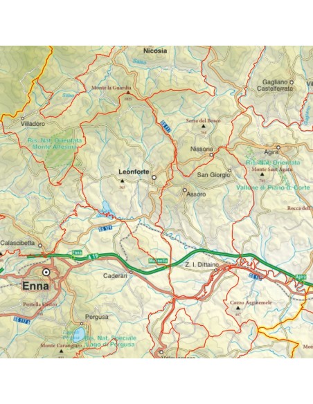 Mappa stradale con comuni della provincia di Enna pdf