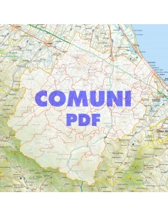 Mappa stradale con comuni della provincia di Forlì-Cesena...