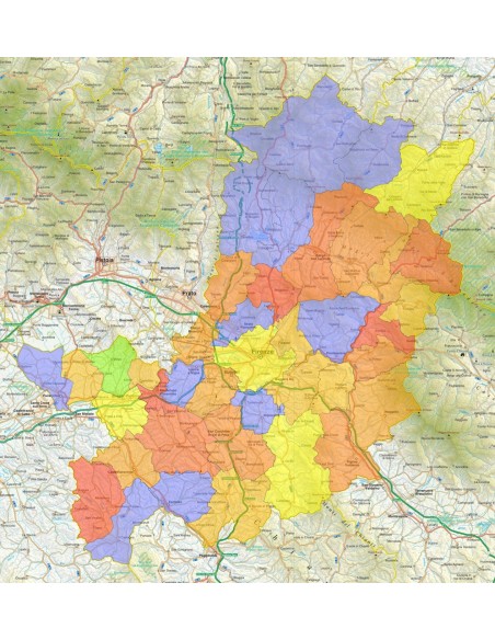 Mappa stradale con comuni della provincia di Firenze pdf