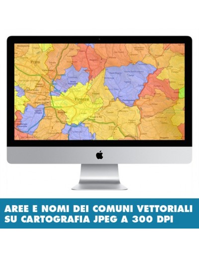 Mappa stradale con comuni della provincia di...