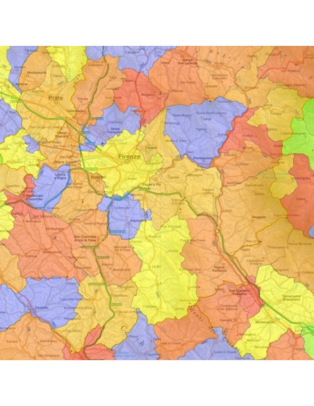 Mappa stradale con comuni della provincia di Firenze pdf