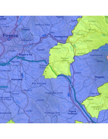 Mappa stradale con comuni della provincia di Firenze pdf