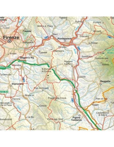 Mappa stradale con comuni della provincia di...