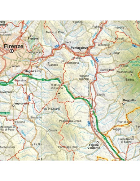 Mappa stradale con comuni della provincia di Firenze pdf