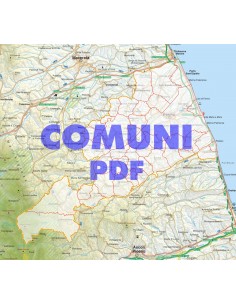 Mappa stradale con comuni della provincia di Fermo pdf