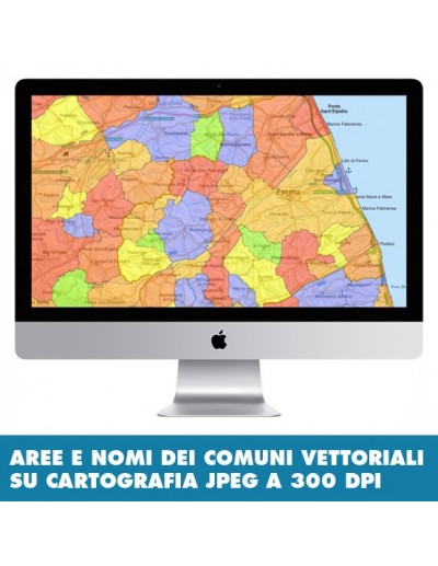Mappa stradale con comuni della provincia di...
