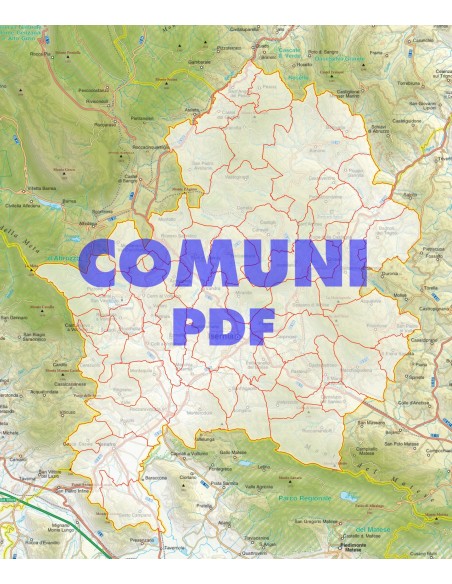 Mappa stradale con comuni della provincia di Isernia pdf