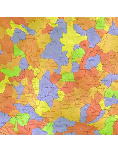 Mappa stradale con comuni della provincia di...