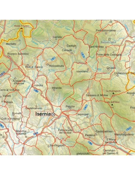 Mappa stradale con comuni della provincia di Isernia pdf