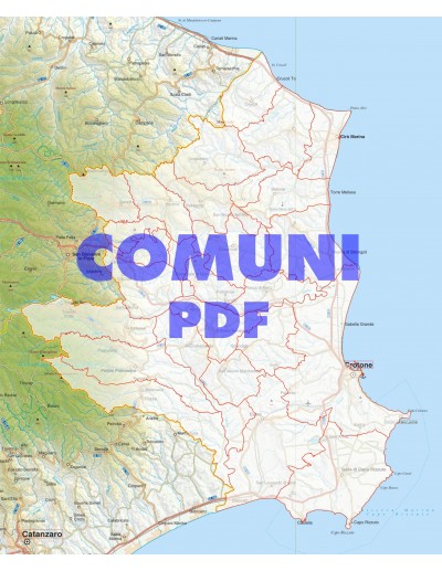 Mappa stradale con comuni della provincia di Crotone pdf