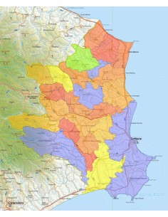 Mappa stradale con comuni della provincia di Crotone pdf 2