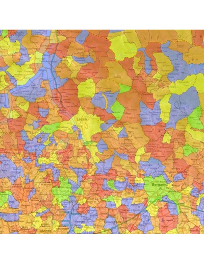 Mappa stradale con comuni della provincia di...