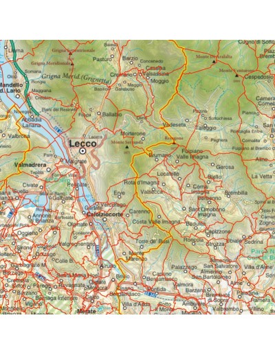 Mappa stradale con comuni della provincia di...