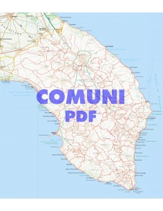 Mappa stradale con comuni della provincia di Lecce pdf