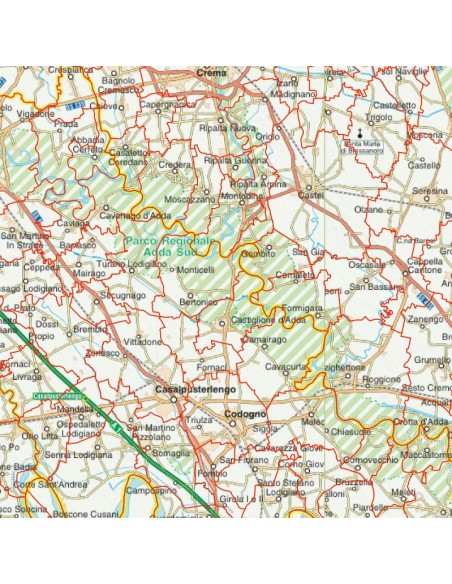 Mappa stradale con comuni della provincia di Lodi pdf