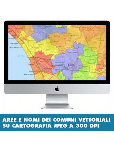 Mappa stradale con comuni della provincia di...