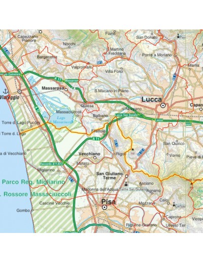 Mappa stradale con comuni della provincia di...