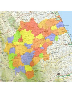 Mappa stradale con comuni della provincia di Macerata pdf 2