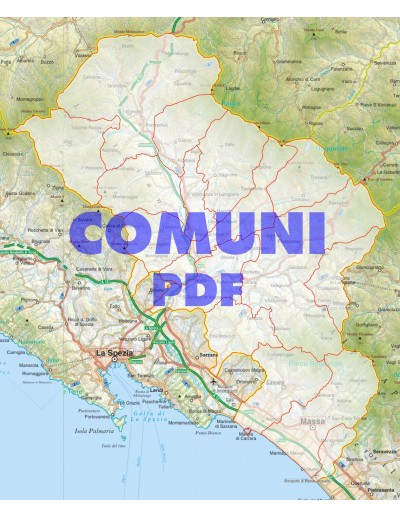 Mappa stradale con comuni della provincia di Massa-Carrara pdf