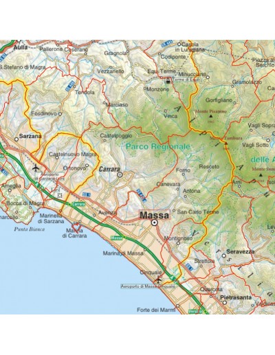 Mappa stradale con comuni della provincia di...