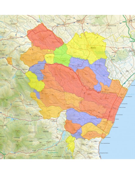 Mappa stradale con comuni della provincia di Matera pdf