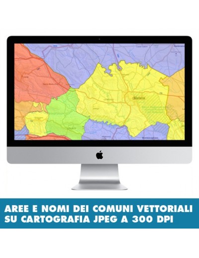 Mappa stradale con comuni della provincia di...