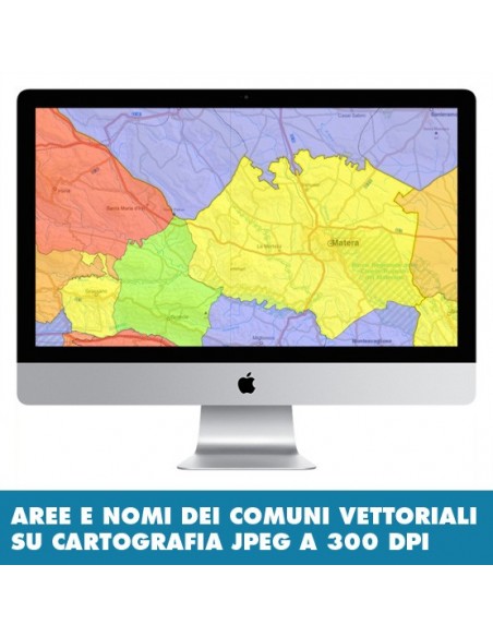 Mappa stradale con comuni della provincia di Matera pdf